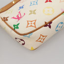 LOUIS VUITTON Monogram Multicolor Pochette Pouch White M92649 LV Auth 132557-16