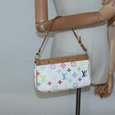 LOUIS VUITTON Monogram Multicolor Pochette Pouch White M92649 LV Auth 132557-22