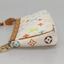 LOUIS VUITTON Monogram Multicolor Pochette Pouch White M92649 LV Auth 132557-3