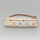 LOUIS VUITTON Monogram Multicolor Pochette Pouch White M92649 LV Auth 132557-5