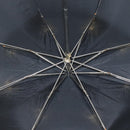 CHANEL Folding Umbrella & Umbrella case Nylon Black CC Auth 132558-10