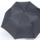 CHANEL Folding Umbrella & Umbrella case Nylon Black CC Auth 132558-2