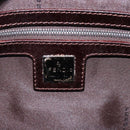 FENDI Zucca Canvas Hand Bag Brown Black gold Auth 132560-18