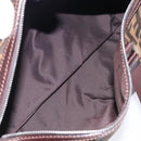 FENDI Zucca Canvas Hand Bag Brown Black gold Auth 132560-11