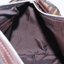 FENDI Zucca Canvas Hand Bag Brown Black gold Auth 132560-19