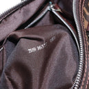 FENDI Zucca Canvas Hand Bag Brown Black gold Auth 132560-12