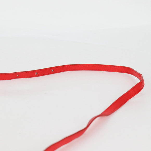 BOTTEGA VENETA Point Hand Bag Nylon 2way Red Gold Auth 132561M