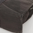 HERMES Her Line Tote Bag Canvas Gray Silver Auth 132562-10