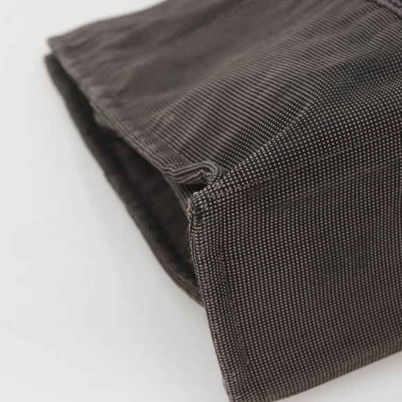 HERMES Her Line Tote Bag Canvas Gray Silver Auth 132562