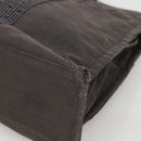 HERMES Her Line Tote Bag Canvas Gray Silver Auth 132562-12