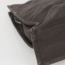 HERMES Her Line Tote Bag Canvas Gray Silver Auth 132562-13