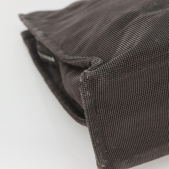 HERMES Her Line Tote Bag Canvas Gray Silver Auth 132562