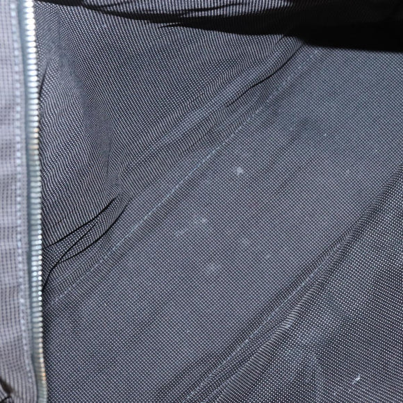 HERMES Her Line Tote Bag Canvas Gray Silver Auth 132562