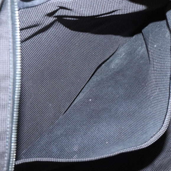 HERMES Her Line Tote Bag Canvas Gray Silver Auth 132562