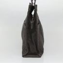 HERMES Her Line Tote Bag Canvas Gray Silver Auth 132562-4