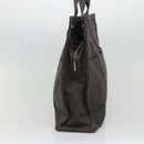 HERMES Her Line Tote Bag Canvas Gray Silver Auth 132562-5