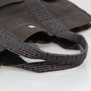 HERMES Her Line Tote Bag Canvas Gray Silver Auth 132562-7