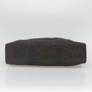 HERMES Her Line Tote Bag Canvas Gray Silver Auth 132562-9