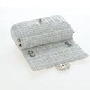 CHANEL Chain Shoulder Bag Tweed White Silver CC Auth 132564A-26