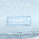 CHANEL Chain Shoulder Bag Tweed White Silver CC Auth 132564A-35