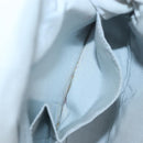CHANEL Chain Shoulder Bag Tweed White Silver CC Auth 132564A-38