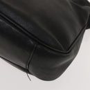 GUCCI Bamboo Shoulder Bag Leather Black Gold 001 3444 1638 Auth 132566-8