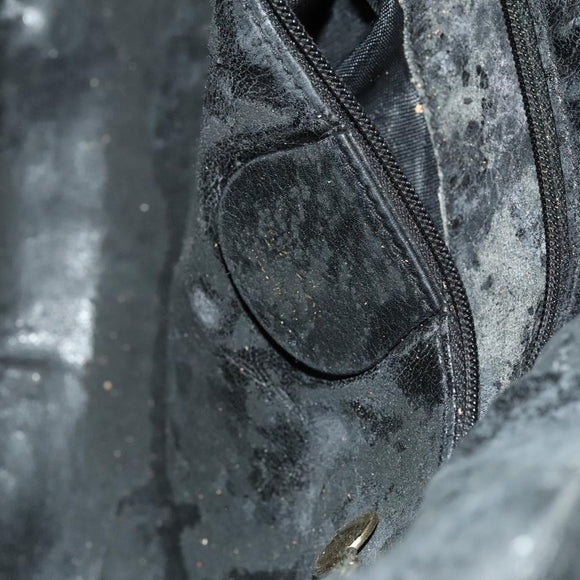 GUCCI Bamboo Shoulder Bag Leather Black Gold 001 3444 1638 Auth 132566