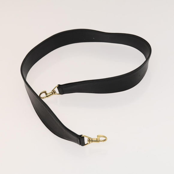 GUCCI Bamboo Shoulder Bag Leather Black Gold 001 3444 1638 Auth 132566