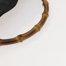 GUCCI Bamboo Shoulder Bag Leather Black Gold 001 3444 1638 Auth 132566-7