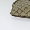 GUCCI GG Supreme Web Sherry Line Bag PVC Beige Gold 904 02 047 Auth 132567-11