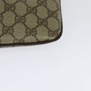 GUCCI GG Supreme Web Sherry Line Bag PVC Beige Gold 904 02 047 Auth 132567-14