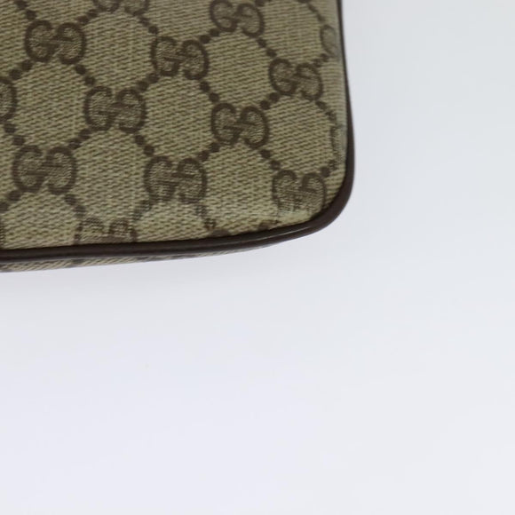 GUCCI GG Supreme Web Sherry Line Bag PVC Beige Gold 904 02 047 Auth 132567