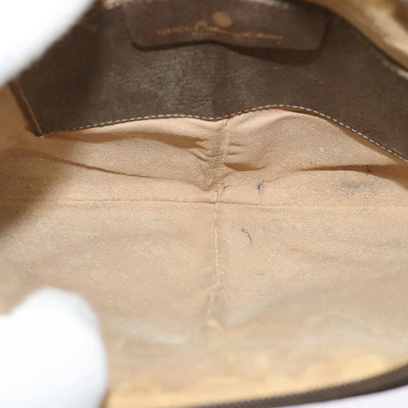 GUCCI GG Supreme Web Sherry Line Bag PVC Beige Gold 904 02 047 Auth 132567