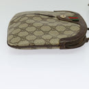 GUCCI GG Supreme Web Sherry Line Bag PVC Beige Gold 904 02 047 Auth 132567-5