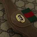 GUCCI GG Supreme Web Sherry Line Bag PVC Beige Gold 904 02 084 Auth 132568-14