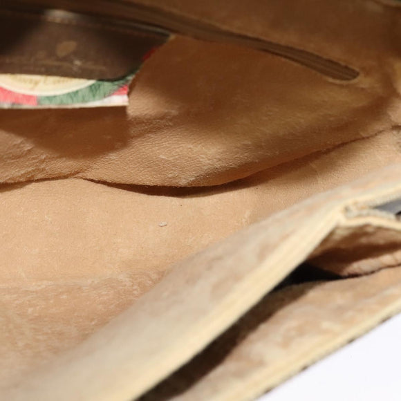 GUCCI GG Supreme Web Sherry Line Bag PVC Beige Gold 904 02 084 Auth 132568