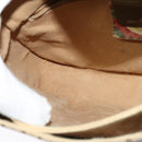 GUCCI GG Supreme Web Sherry Line Bag PVC Beige Gold 904 02 084 Auth 132568-19