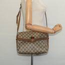 GUCCI GG Supreme Web Sherry Line Bag PVC Beige Gold 904 02 084 Auth 132568-23