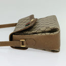 GUCCI GG Supreme Web Sherry Line Bag PVC Beige Gold 904 02 084 Auth 132568-4