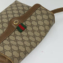 GUCCI GG Supreme Web Sherry Line Bag PVC Beige Gold 904 02 084 Auth 132568-6