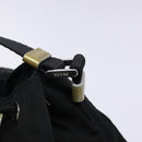 PRADA Hand Bag Nylon Black Silver Auth 132573-18