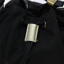 PRADA Hand Bag Nylon Black Silver Auth 132573-9