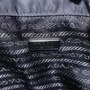 PRADA Hand Bag Nylon Black Silver Auth 132573-20