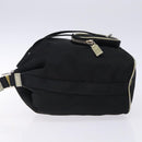 PRADA Hand Bag Nylon Black Silver Auth 132573-4