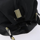 PRADA Hand Bag Nylon Black Silver Auth 132573-6