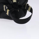 PRADA Hand Bag Nylon Black Silver Auth 132573-7