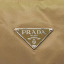 PRADA Shoulder Bag Nylon Leather Brown Silver Auth 132575-18
