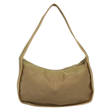 PRADA Shoulder Bag Nylon Leather Brown Silver Auth 132575 - 0