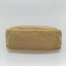 PRADA Shoulder Bag Nylon Leather Brown Silver Auth 132575-5