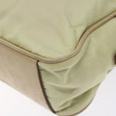 PRADA Hand Bag Nylon Beige Gold Auth 132576-9